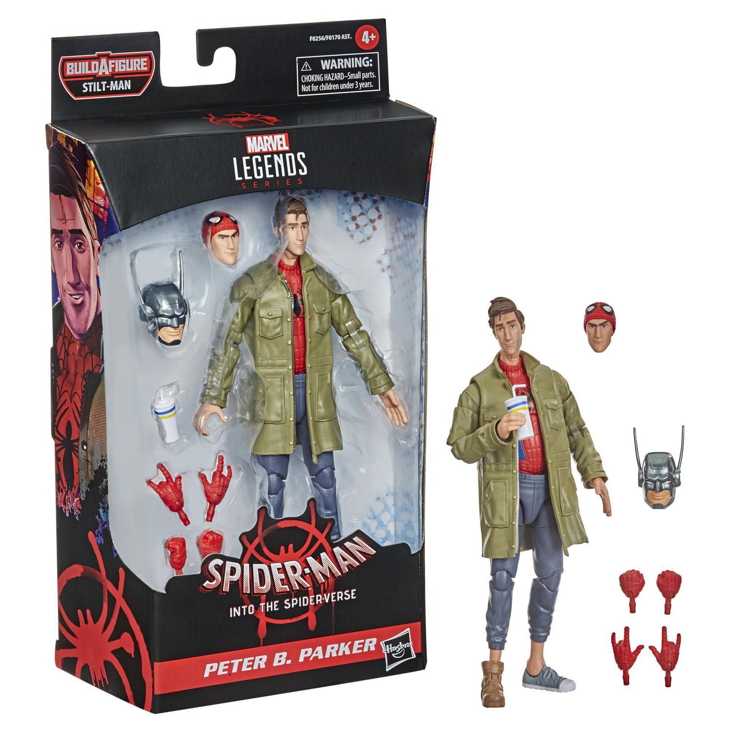 Hasbro Marvel Legends Series Spider-Man: Into the Spider-Verse Peter B. Parker 6-inch Collectible Action Figure Toy For Kids Age 4 And Up