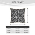 thumbnail image 4 of Fotbe simple white Snowflake Pattern Velvet Decorative Throw Pillow Covers with Elegant Piping, Soft Plush Cushion Cover for Sofa, Bed, Car, Office-18"x18", 4 of 8