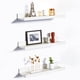 thumbnail image 1 of 3 estanterías de Pared Blancas, estantes Colgantes de Madera, listón de imágenes, estantería de Pared para salón, Dormitorio, habitación de los niños, Cocina y baño (40 x 13 cm), 1 of 7