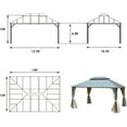 thumbnail image 3 of Hommow 12x14FT Outdoor Patio Gazebo, Permanent Double Roof Aluminum Frame Gazebo for Patio Lawn, Garden, 3 of 6