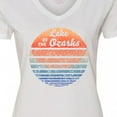 thumbnail image 4 of Inktastic Lake of the Ozarks Distressed Retro Sunset Women's V-Neck T-Shirt, 4 of 5