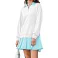 thumbnail image 2 of Long Sleeve Patchwork Women Collared V Neck Sweatshirt Dress, 2 of 6