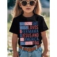 thumbnail image 1 of She's A Good Loves Her Mama Jesus & America Too Funny Awesome Graphic Kid T-Shirt Cute Kid T Shirts Trending Tops, 1 of 4