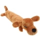 thumbnail image 1 of BRIGHTFUFU Juguetes de peluche para mascotas, juguetes para masticar perros, cachorros, gatos, morder, sonido, juguetes chirriantes, diseño de perro salchicha de dibujos animados (amarillo), 1 of 7