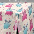 thumbnail image 4 of Kawaii Dog Crate Cover, Pattern with Doodles Cartoon Funny Characters Little Hearts, Easy to Use Pet Kennel Cover for Medium Large Dogs, 35" x 23" x 27", Pale Blue Pink Beige, by Ambesonne, 4 of 6