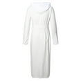 thumbnail image 4 of Caqnni Mens Plush Fleece Robe Cozy Warm Bathrobe Fuzzy Male Spa Long Robe With Pockets Bathrobe Sleepwear Loungewear (A030-White,M), 4 of 4