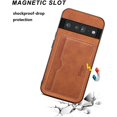 thumbnail image 3 of for Google Pixel 6 Pro case, Slim PU Leather Wallet Case Credit Card Slot Holder Lightweight Protective Case with Kickstand for Google Pixel 6 Pro (2021) 6.71 inch (Brown), 3 of 7