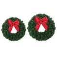 thumbnail image 5 of MOQIN 12 inch Norfolk Pine Wreath with Red Bow,Christmas Wreaths for Front Door,Artificial Real Touch Wreath for Door Wall Windows Mantle Outdoor Christmas Decoration, 5 of 9