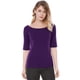 thumbnail image 1 of Día de San Patricio Camiseta Suave De Media Manga Con Cuello Redondo Entallado Para Mujer Morado oscuro M, 1 of 6