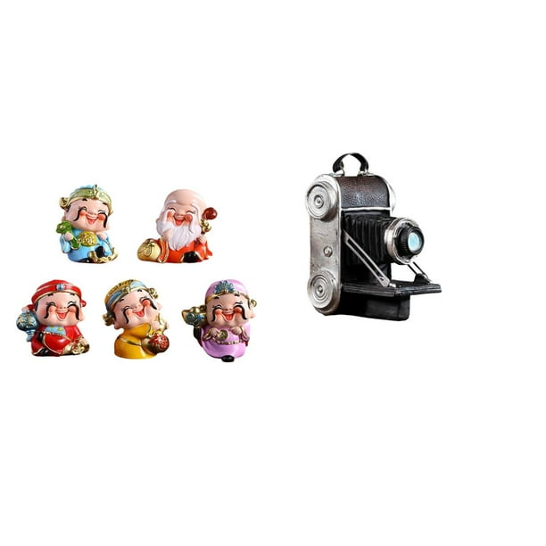 Figura de escritorio,Figura de dibujos animados del dios de la fortuna,regalo de Feng Shui,Estatua de cámara,Figura coleccionable de modelo de estatua de cámara,Escaparate de accesorios
