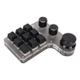 thumbnail image 4 of One Handed Mechanical Keyboard, RGB Backlit Portable Mini Custom Keypad, 9 Keys 3 Knobs Programming Macro Keypad, Hotkeys, One Click Start, 4 of 8