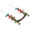 thumbnail image 4 of Parrot Swing Stand Pure Natural Logs Parrot Standing Swing with Colorful Rattan Ball for Bird Swing Toys, 4 of 8