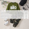 thumbnail image 3 of KPOPLK Toddler Baby Boy Fall Winter Outfit Letter Print Long Sleeve T-Shirt Stretch Jogger Camo Pants Boys Clothing Set Green Size 5-6 Years, 3 of 6