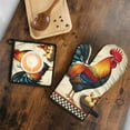 thumbnail image 5 of Rooster Hen and Chicks Kitchen Oven Mitt and Pot Holder Sets 2 Pcs for Baking, Cooking and Grilling, Heat Resistant Up To 392 °F, 5 of 7