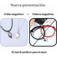 thumbnail image 2 of collar pareja, collares para pareja magnetico con forma de corazon, collar iman para pareja Xtellar blanco, 2 of 4