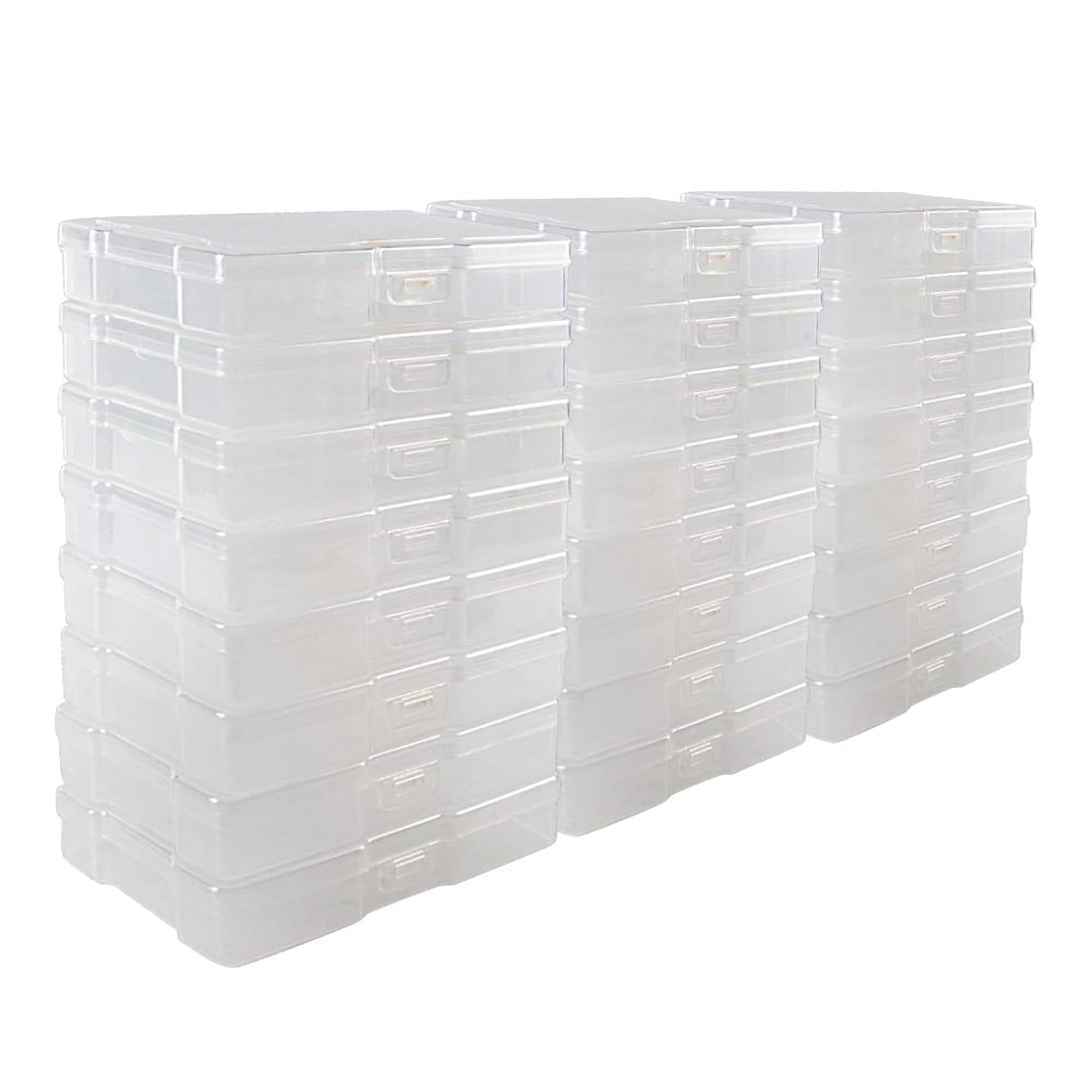 Novelinks 24 Pack Photo Storage Boxes for 4"x6"  Pictures Photo Organizer Case Photo Keeper Picture Storage Containers Box,Clear