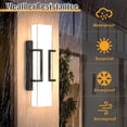 thumbnail image 3 of Lámpara LED de pared Hyunbae, 41 cm, impermeable, 3000 K, para exteriores, 3 of 9