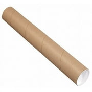 Partners Brand Mailing Tubes,W/Caps,3x18",PK24 P3018K