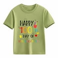 thumbnail image 7 of XAOFW Kid T-Shirt Boys 100 Days Of School Letter Princool Youth Children Blend Short Sleeve Crew Neck Comfortable Stylish Holiday Vacation Tops, 7 of 7