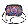 thumbnail image 2 of FORMRS Mini Crossbody Bag for Women Adjustable Shoulder Rope Travel Casual Phone Purse, Light Purple Flowers, 2 of 7