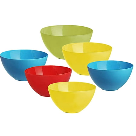 

Kuber Industries CTKTC037569 Plastic Mixing Bowl Set (500 ml Multicolour Standard) -6 Pieces