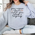 thumbnail image 4 of Inspirational Quote Sweatshirt, Floral Motivational Saying, You Never Fail Until You Stop Trying, Women's Cozy Pullover, 4 of 11
