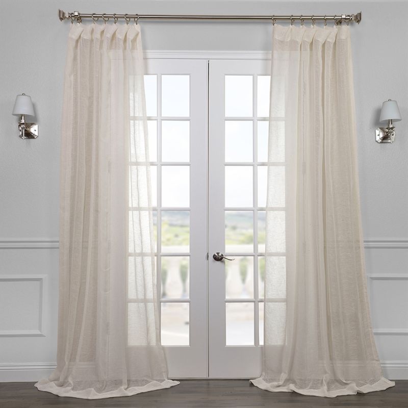 eff solid openweave sheer window curtain