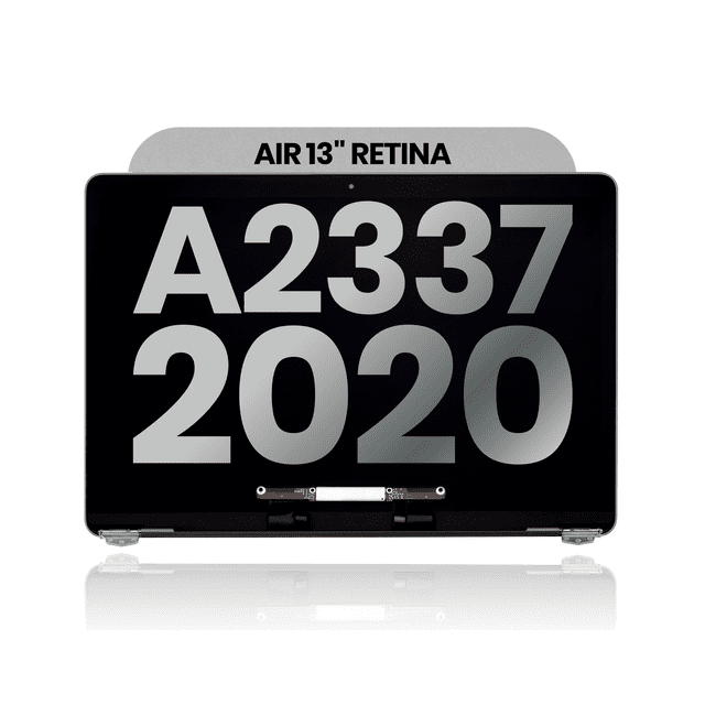 Assemblage Complet d'Affichage LCD de Remplacement Compatible avec MacBook Air 13 Pouces Retina (A2337 / Fin 2020) (M1) (Prise OEM Utilisée : Grade B) (Gris Cosmique)