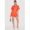thumbnail image 2 of Women's Linen Button Front Cropped Shirt, 2 of 4