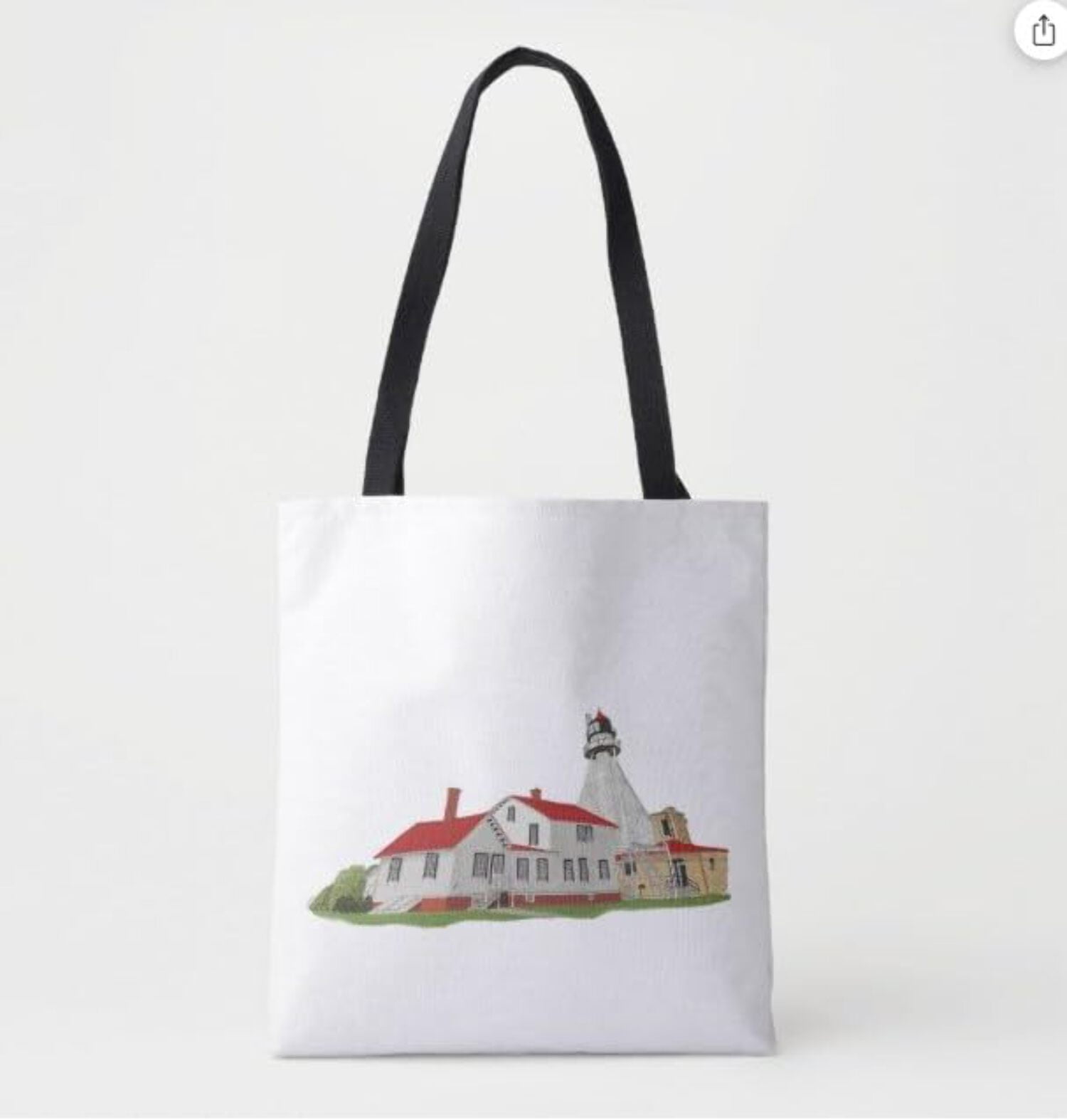 Captain I See The Light Custom and Unique Lighthouse [ Whitefish Point Lighthouse (Michigan) ] Embroidered Iron on/Sew Patch (10.99" x 6.9")