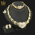 thumbnail image 2 of Nigerian Fashion Jewelry for Women - Necklace, Earrings, Bracelet and Ring Set in Gold or Silver, 2 of 26