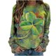 thumbnail image 1 of Camisas informales de manga larga para mujer, sudadera de cuello redondo con estampado de St Patrick Vintage, Tops holgados Fridja  czfsfas746, 1 of 5
