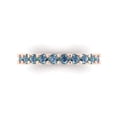 thumbnail image 1 of 1.52 ct Brilliant Round Cut Synthetic Moissanite 18K Rose Gold Eternity Band SZ 4.5, 1 of 6