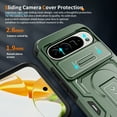 thumbnail image 6 of Heavy Duty Case for Google Pixel 10 /10 Pro, Military Grade Dual Layer Hybrid Cushioning Rubber PC Case with Sliding Camera Cover, Built-in Stand Rugged Cover for Google Pixel 10 /10 Pro - Green, 6 of 9