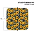thumbnail image 2 of Naloa Sunflowers Coasters for Set of 4 - PU Leather Coasters, Coasters for Table Cup Tea Coffee Beer, Decorative for Kitchen Homedecor (Round), 2 of 6