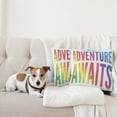 thumbnail image 4 of Ambesonne Saying Throw Pillow Cover 2 Pack, Modern Rainbow Typography, 16", Multicolor, 4 of 7