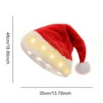 thumbnail image 3 of Vacemry Under $5 Light Up Santa Claus Hat, Glowing Christmas Hat for Adults Parties, Velvet Santa Hat with Battery Lights, Festive Party Headwear for Christmas Events, Light Up Holiday Accessory, 3 of 7