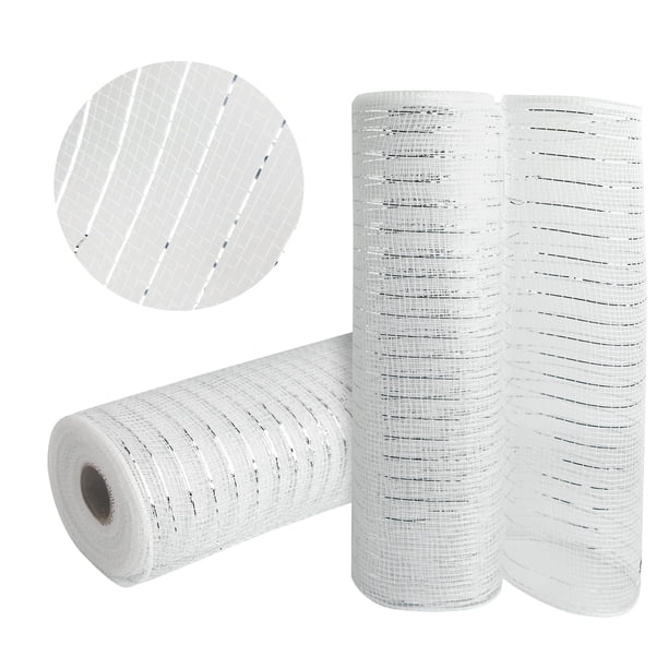 Cinta Decorativa GouZaak 25 cm x 9 m Malla Metálica Blanca