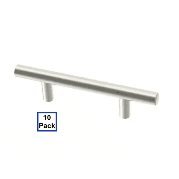 Franklin Brass 3" Stainless Steel Simple Round Bar Cabinet & Drawer Pull 10 Pack