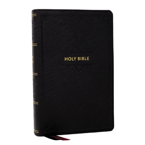 KJV Personal Size Large Print End-Of-Verse Reference Bible, Black Leathersoft, Red Letter, Comfort Print, (Hardcover)