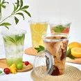 thumbnail image 3 of Vasos de plástico con tapa, vasos desechables para café helado, batido, bebidas frías, suministros para fiestas de cumpleaños, 12/16OZ, 50 unidades por juego, 3 of 5