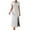 White, variant on Horkkom Nightgowns for Women Crew Neck Midi Nightgown Heart Print Ribbed Knit Night Shirts Lace Side Split Sleep Dress