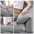 thumbnail image 5 of ROGALIS 42" Modern Armchair, Oversized Accent Chair with Padded Arms, Chenille Fabric, Grey, 5 of 7