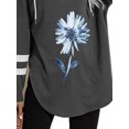 thumbnail image 4 of Gvmfive Women Long Sleeve V Neck Printed Hoodies Pullover Tunic Tops, 4 of 4