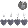 thumbnail image 2 of Colgador de contrapeso de mantel empaquetado en piezas Contrapeso de mantel de piedra en forma de corazón con clip de contrapeso de mantel de piedra sándwich de acero inoxidable Zhivalor 220990-3, 2 of 4