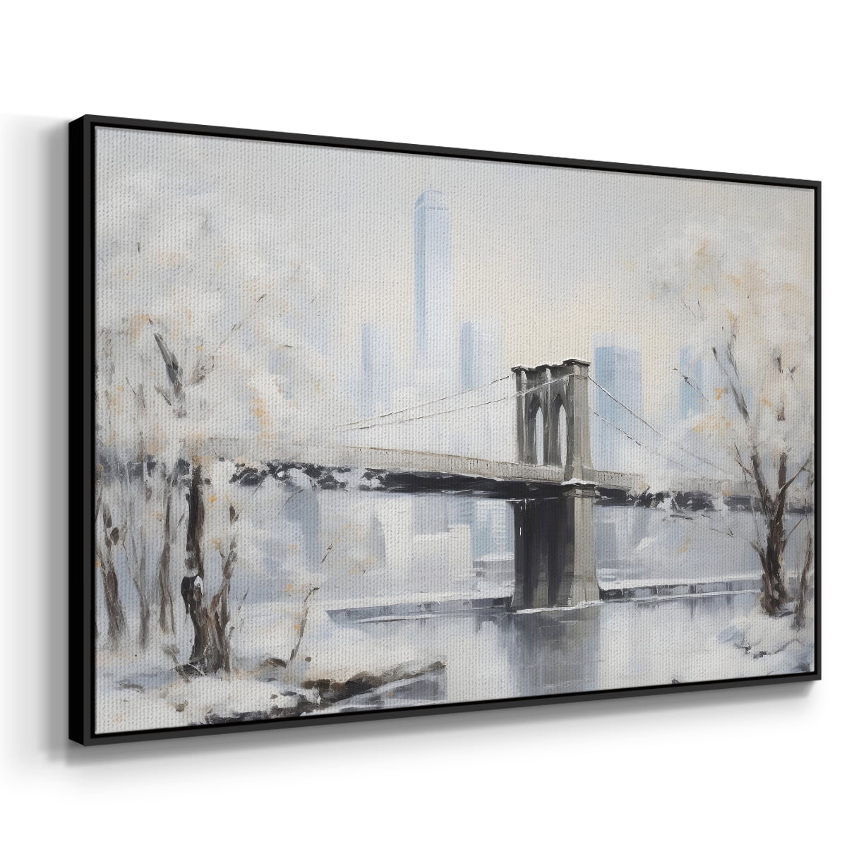 Vintage Landscape-CCXXII By Wexford Home Framed in Black Wood Gallery Wrapped Canvas 17 in. x 25 in.