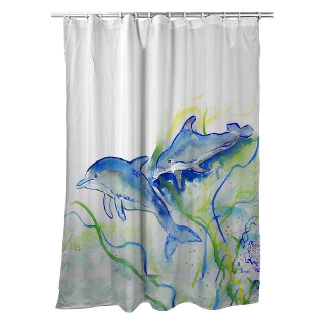 Betsy Drake SH002 Rideau de Douche Betsys Dolphins 70 x 72 Po.