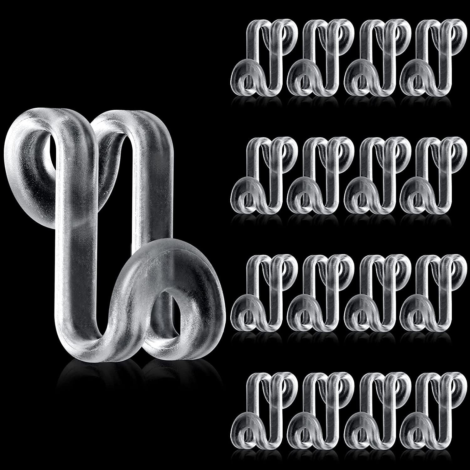 48 Pieces Clothes Hanger Connector Hooks Hanger Extender Clips Clothes