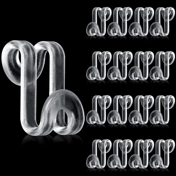 48 Pieces Clothes Hanger Connector Hooks Hanger Extender Clips Clothes Hanger Hooks Hanger Extenders for Closet Space Saving Cascading Hanger Velvet Huggable Hangers Accessory (Clear)