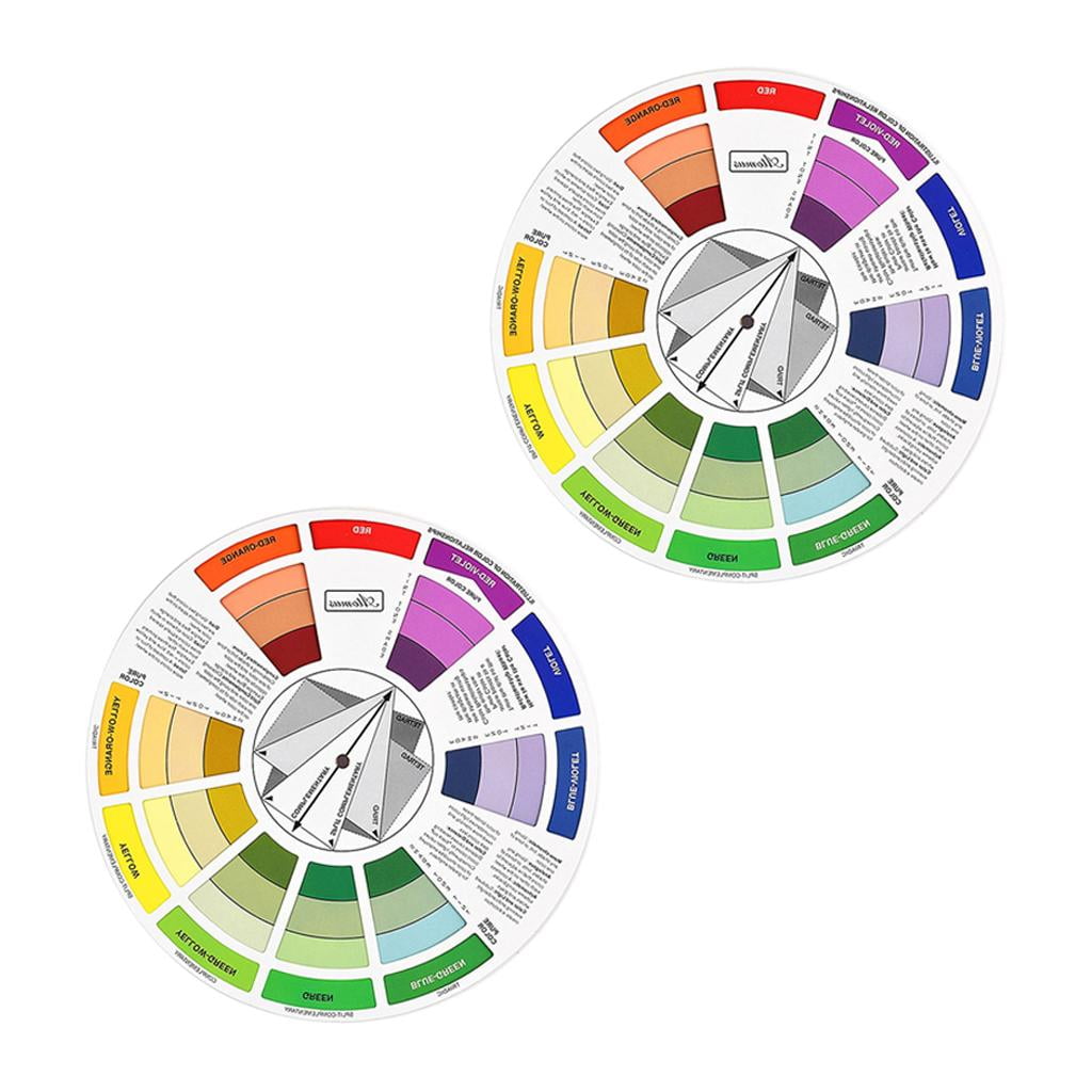 2x Essential Color Wheel Permanent Wheel Accessory Tools Chart Colors Mix  Artist/Hair Salon/Nail Art / Chart | Walmart Canada